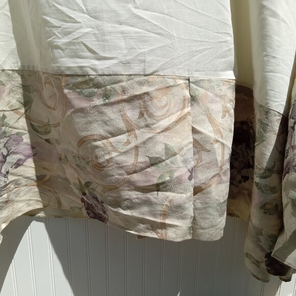 CROSCILL Bed Skirt QUEEN Chambord Cassis Amethyst Purple Floral Box Pleat Vtg - Picture 6 of 8